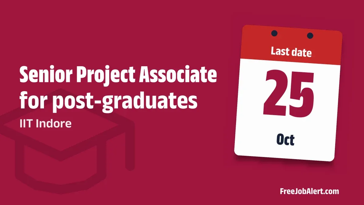 IIT Indore Senior Project Associate Recruitment 2026 – Apply Online