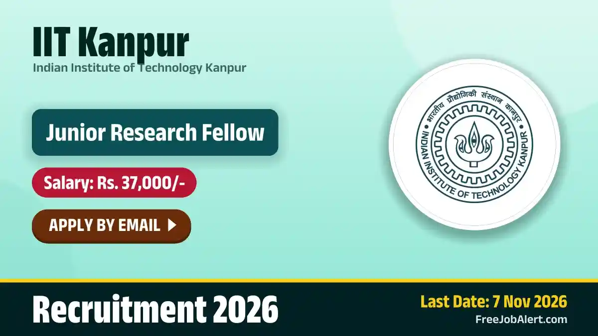 IIT Kanpur Junior Research Fellow (Electrical Engineering) Recruitment 2026 – Apply Online IIT Kanpur Junior Research Fellow (Electrical Engineering) Recruitment 2026 – Apply Online