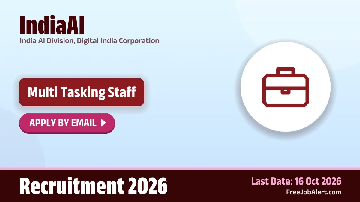 IndiaAI Multi Tasking Staff Recruitment 2026 – Apply Online IndiaAI Multi Tasking Staff Recruitment 2026 – Apply Online