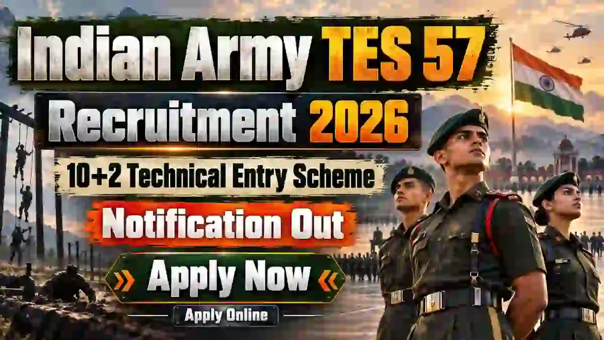 Indian Army TES 57 Notification 2026 Out for July 2027 Course - Apply Online for 90 Posts