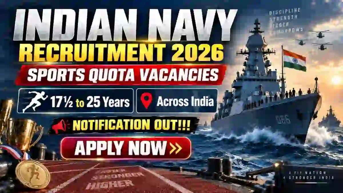 Indian Navy Sports Quota Recruitment 2026 Notification Out - Download Form