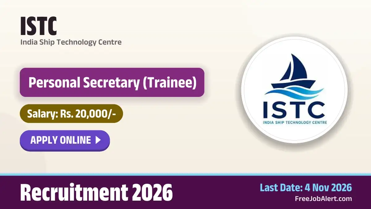 ISTC Personal Secretary Recruitment 2026 – Apply Online ISTC Personal Secretary Recruitment 2026 – Apply Online
