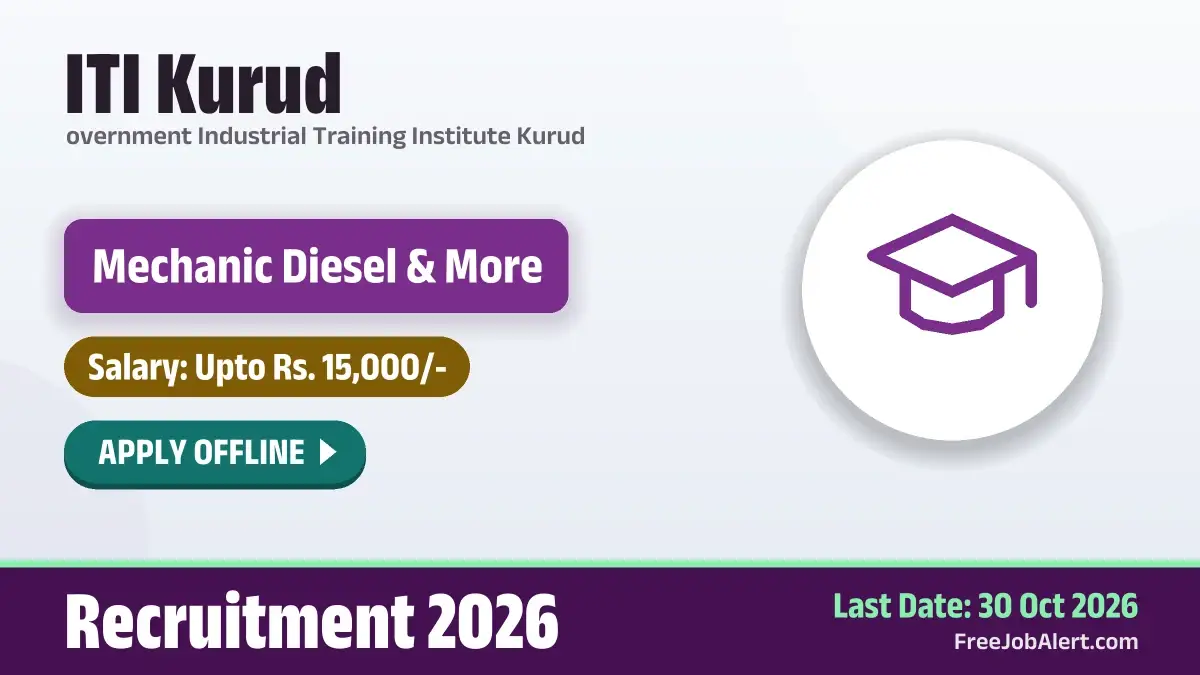 ITI Kurud Guest Lecturer Recruitment 2026 – Apply Offline
