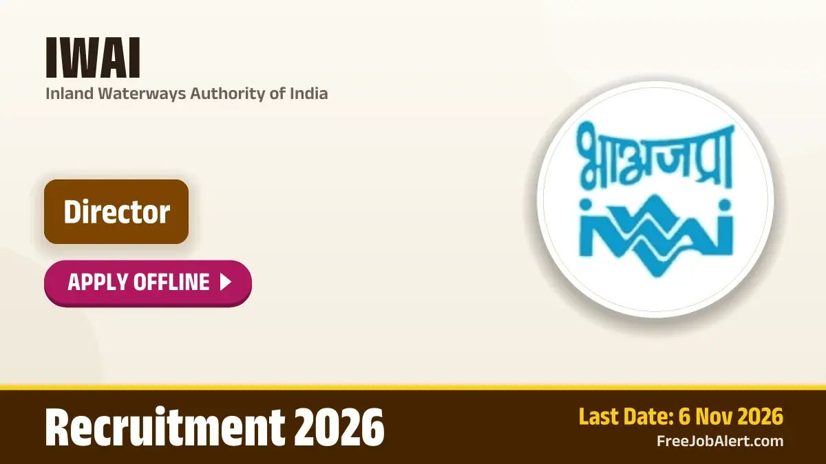 IWAI Director Recruitment 2026 – Apply Offline