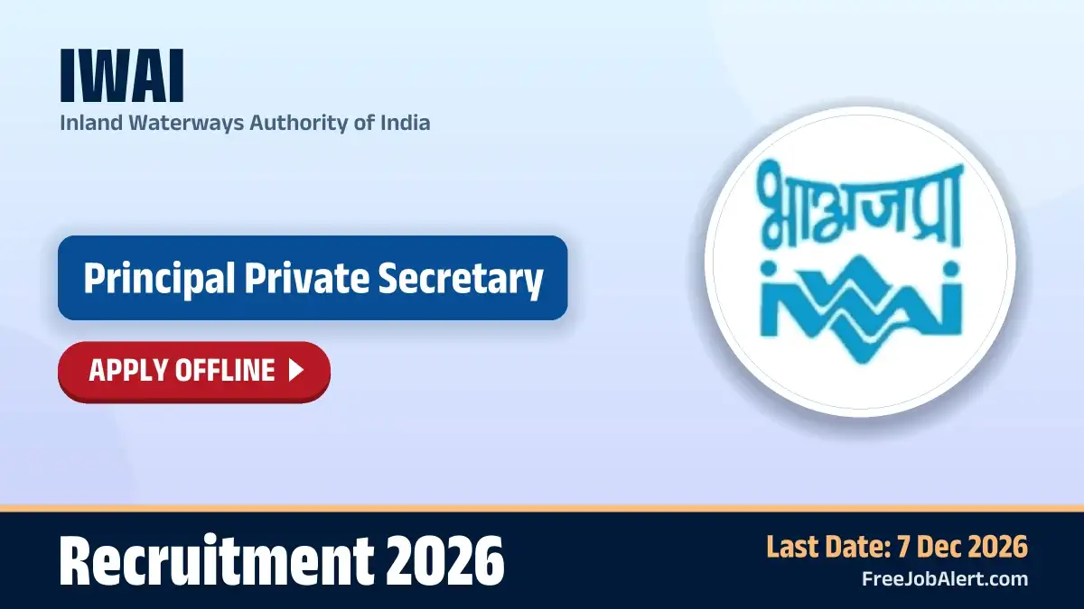 IWAI Principal Private Secretary Recruitment 2026 – Apply Offline