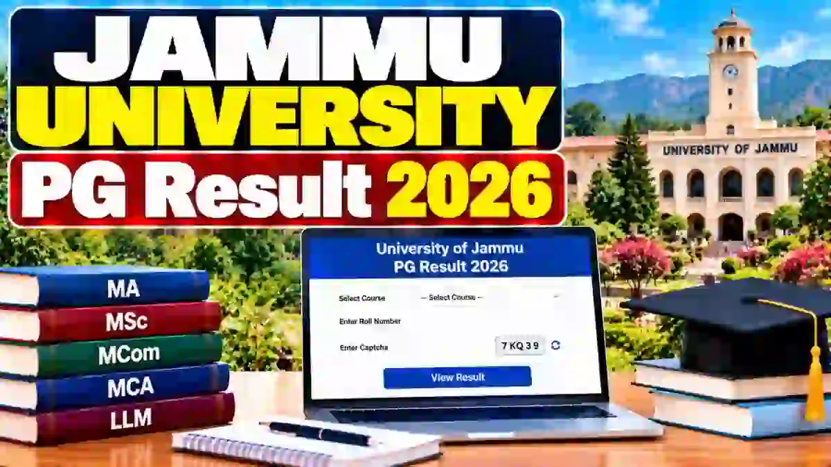 Jammu University PG Result 2026 Out - Check Result Online @ jammuuniversity.ac.in