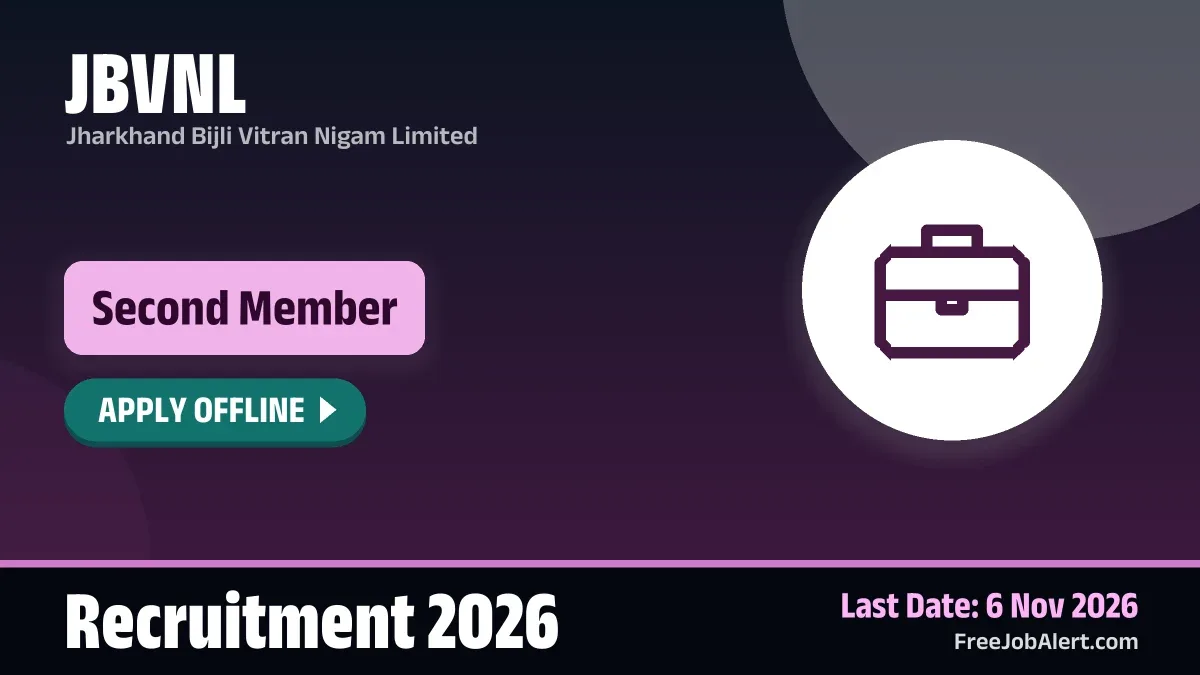 JBVNL Second Member Recruitment 2026 – Apply Offline