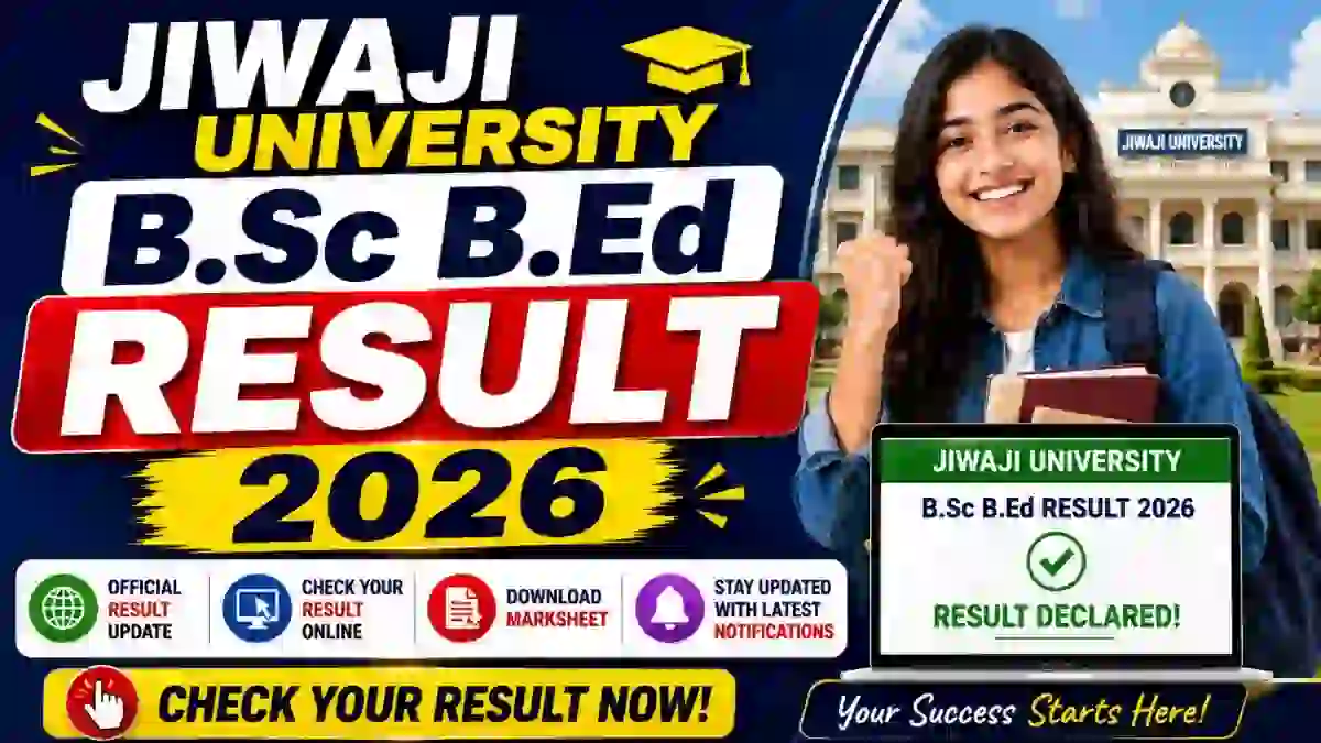Jiwaji University 6th Sem Result 2026 Out - Direct Link to Check B.Sc. B.Ed Online at jiwaji.edu