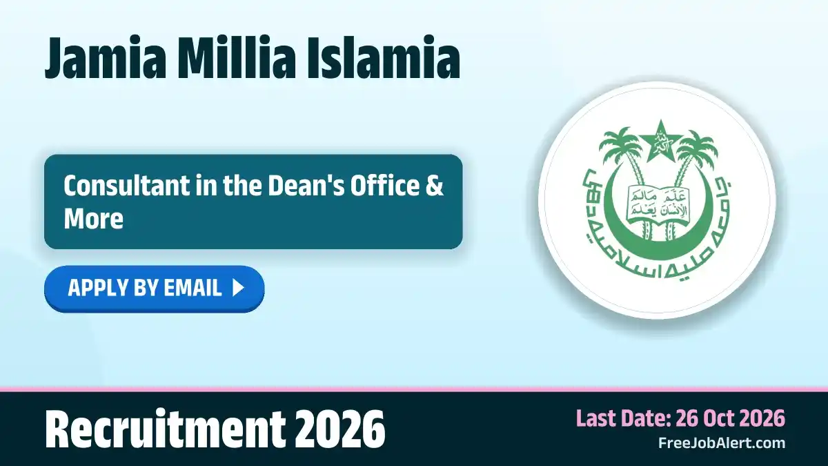 JMI Consultant Recruitment 2026 – Apply Online JMI Consultant Recruitment 2026 – Apply Online