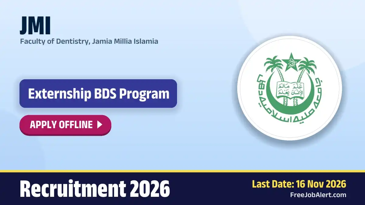 JMI Interns Recruitment 2026 – Apply Offline for 11 Posts