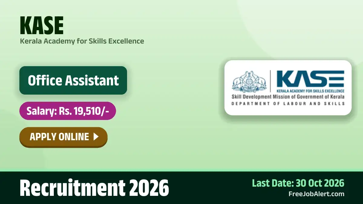 KASE Office Assistant Recruitment 2026 – Apply Online KASE Office Assistant Recruitment 2026 – Apply Online