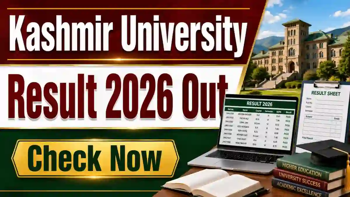 Kashmir University Result 2026 Out - Check Latest UG & PG Results at uok.edu.in