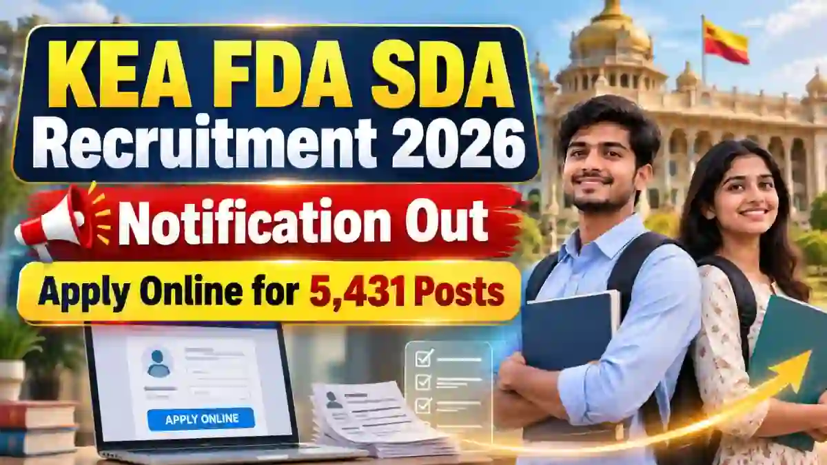 KEA FDA SDA Recruitment 2026 Notification Out - Apply Online for 5,431 Posts