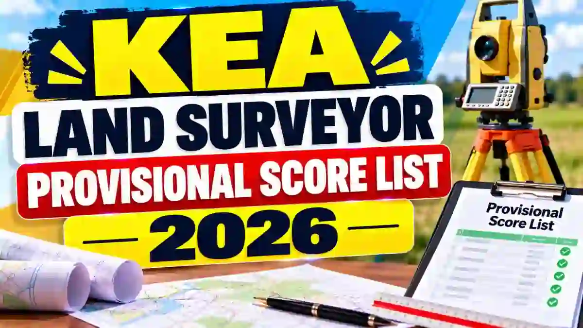 KEA Land Surveyor Provisional Score List 2026 Out - Download RPC Result PDF
