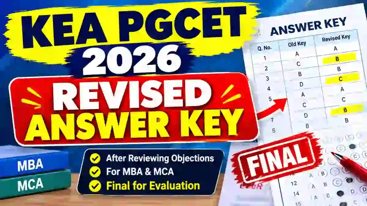 KEA PG Revised Answer Key 2026 - Check MPT, M.Sc/ Master AHS PDF Online @ cetonline.karnataka.gov.in