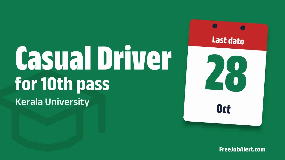 Kerala University Casual Conductor Recruitment 2026 – Apply Online Kerala University Casual Conductor Recruitment 2026 – Apply Online
