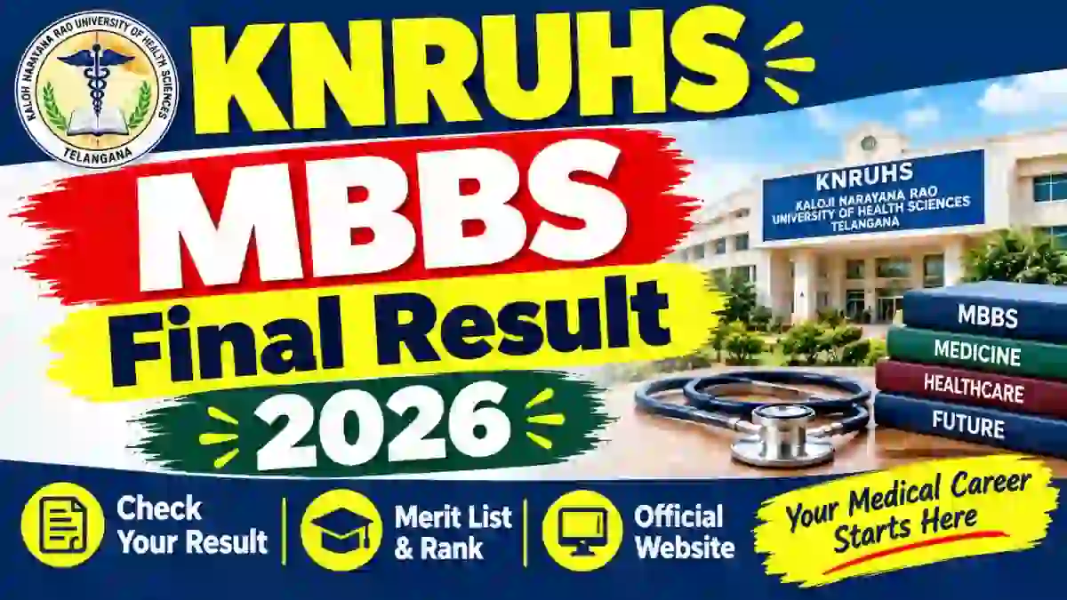 KNRUHS MBBS Part-II Backlog Result 2026 Out - Check Final Result Online @ knruhs.telangana.gov.in