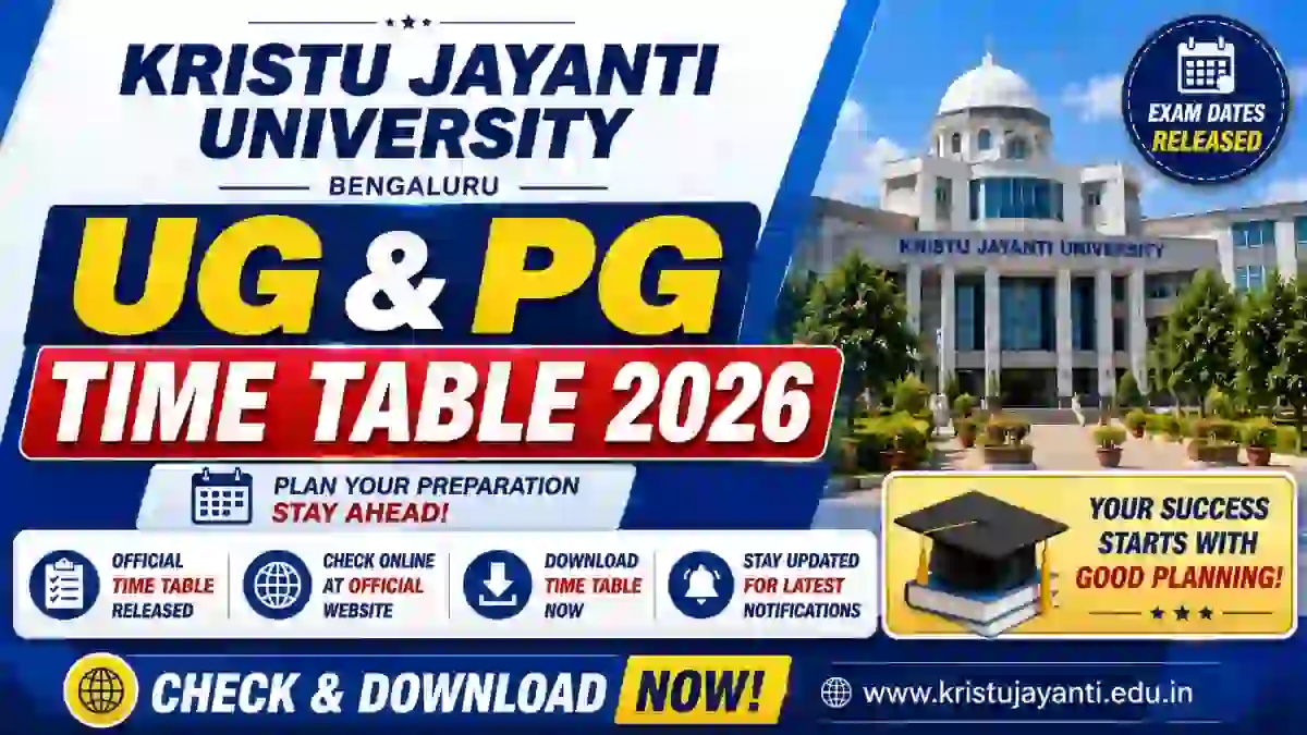 Kristu Jayanti University Time Table 2026 Out - Check Dates Online @ kristujayanti.edu.in