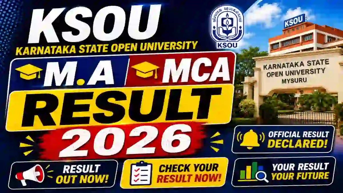 KSOU PG Result 2026 Out - Check M.A & MCA Result Online @ ksoumysuru.ac.in