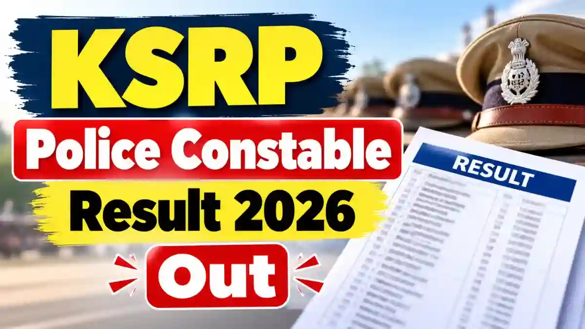 KSRP Police Constable Result 2026 Out - KEA Releases Provisional Result at cetonline.karnataka.gov.in