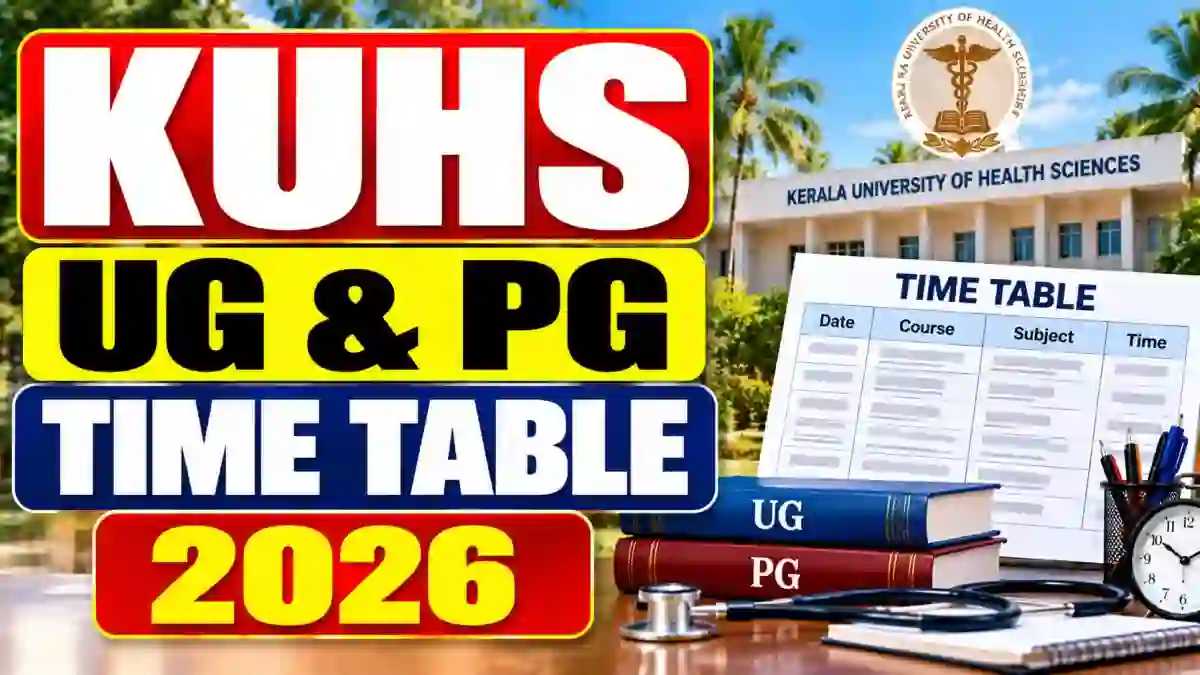 KUHS Time Table 2026 Out - Download UG & PG Exam Dates Online @ kuhs.ac.in