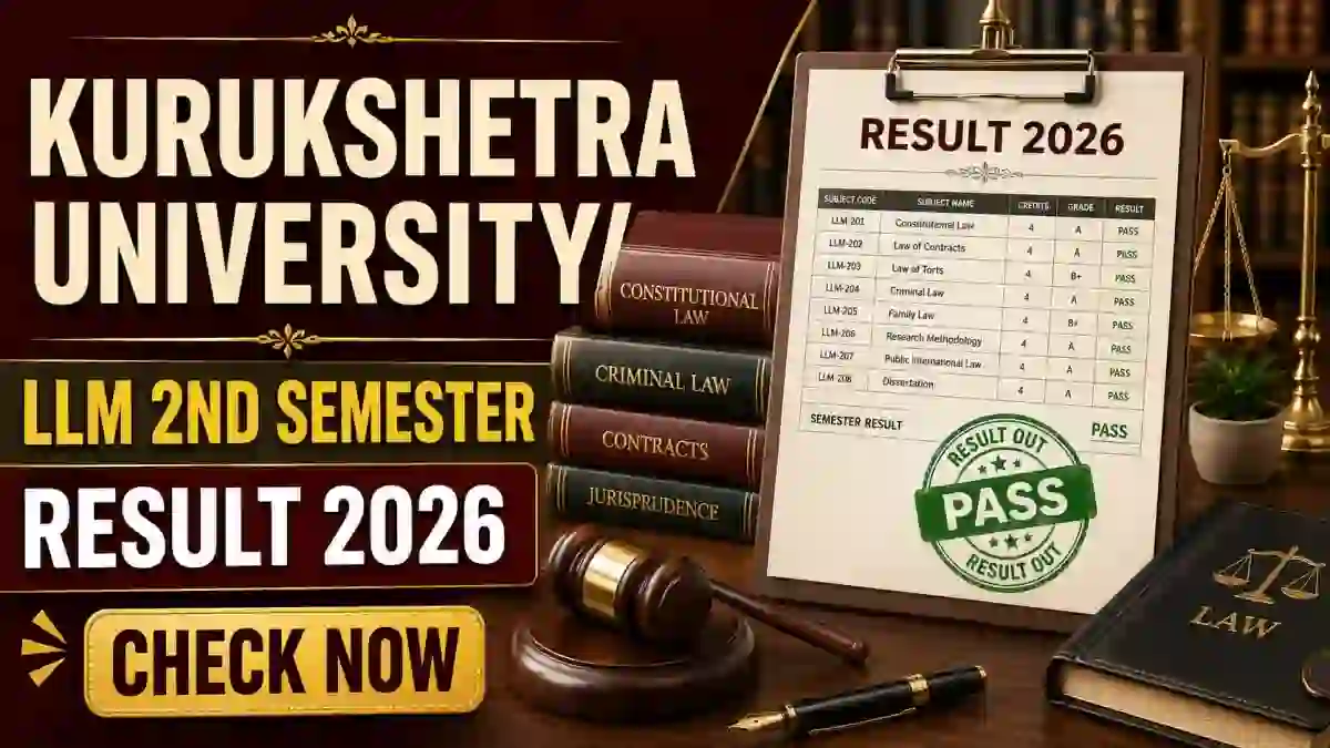 Kurukshetra University LLM 2nd Semester Result 2026 Out - Check Result Online at kuk.ac.in