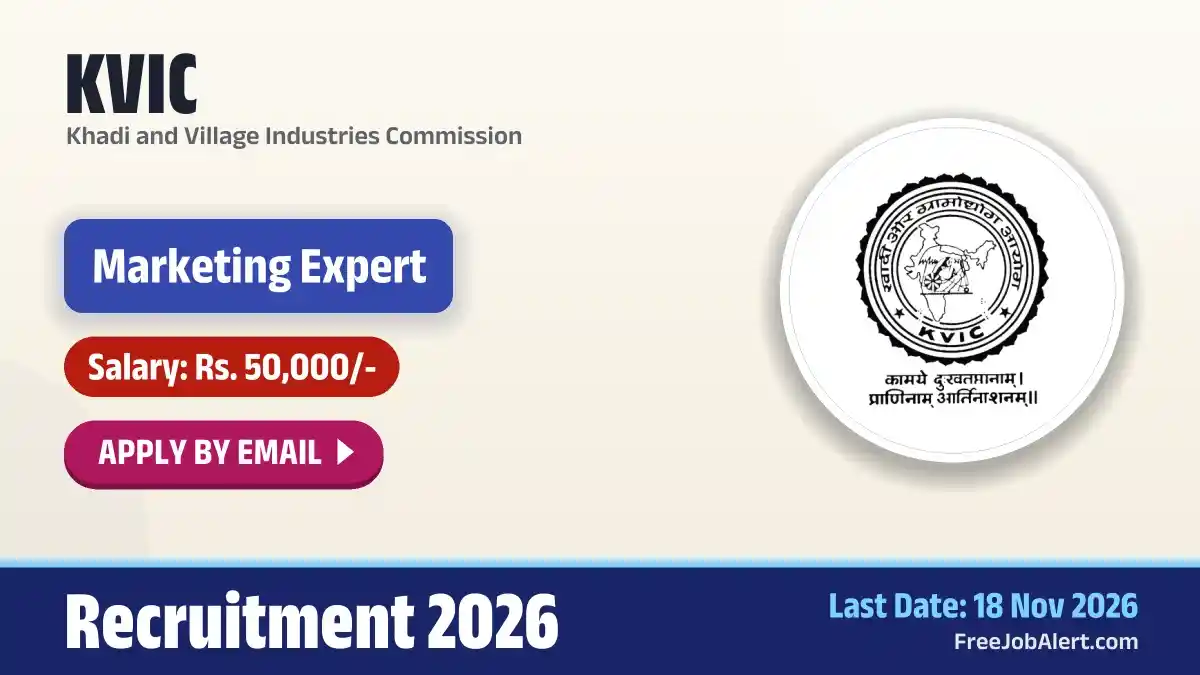 KVIC Marketing Expert Recruitment 2026 – Apply Online