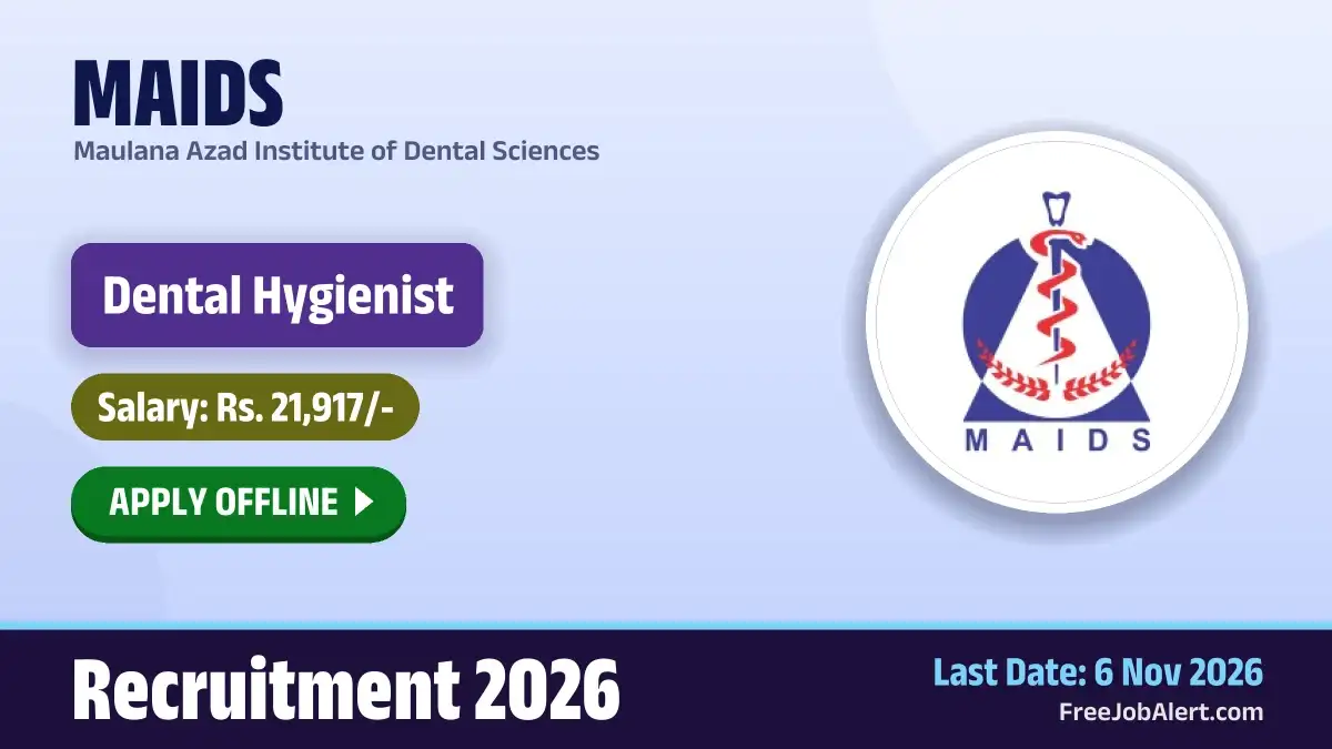 MAIDS Dental Hygienist Recruitment 2026 – Apply Offline