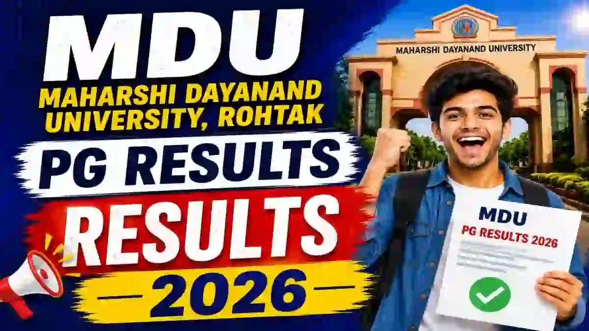 MDU PG Result 2026 Out - Direct Link to Check Result Online @ mdu.ac.in MDU PG Result 2026 Out - Direct Link to Check Result Online @ mdu.ac.in