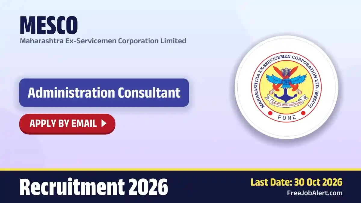 MESCO Administration Consultant Recruitment 2026 – Apply Online