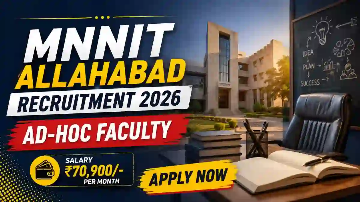 MNNIT Allahabad Ad hoc Faculty Recruitment 2026 - Walkin