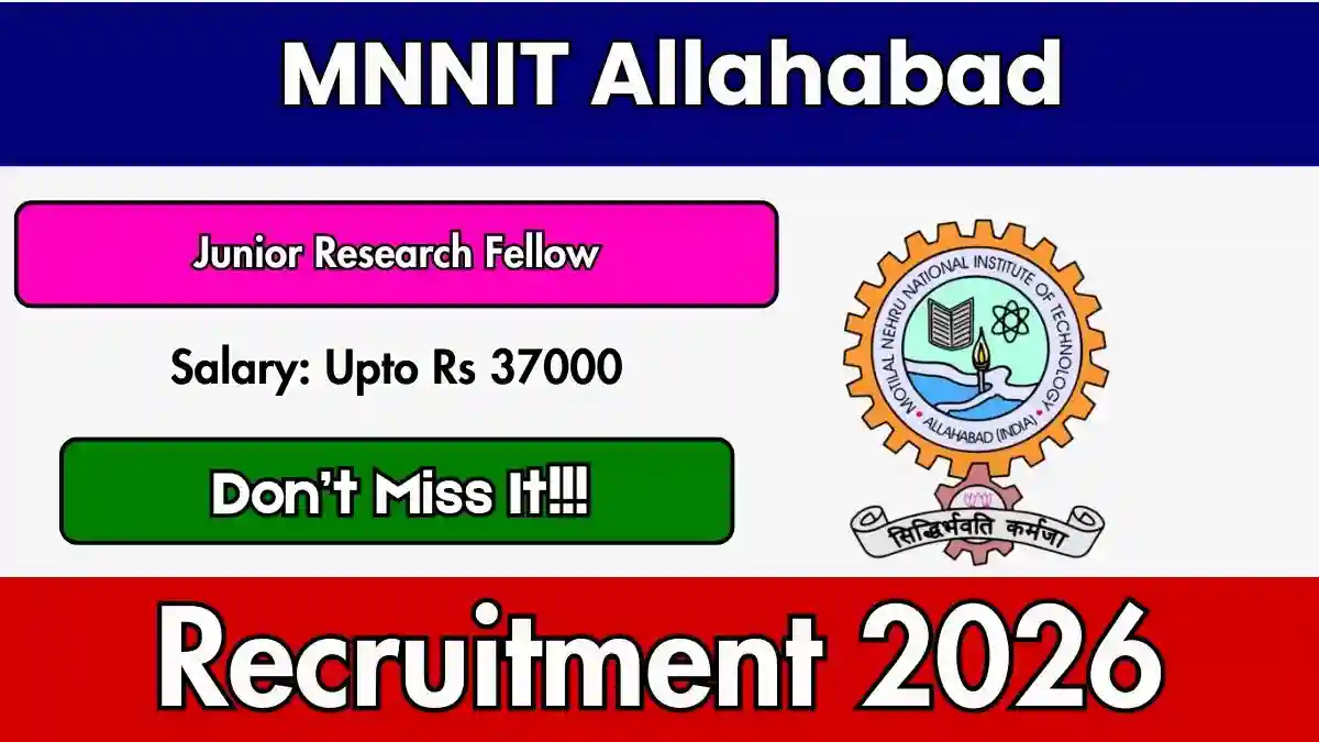 MNNIT Junior Research Fellow Recruitment 2026 - Apply Online