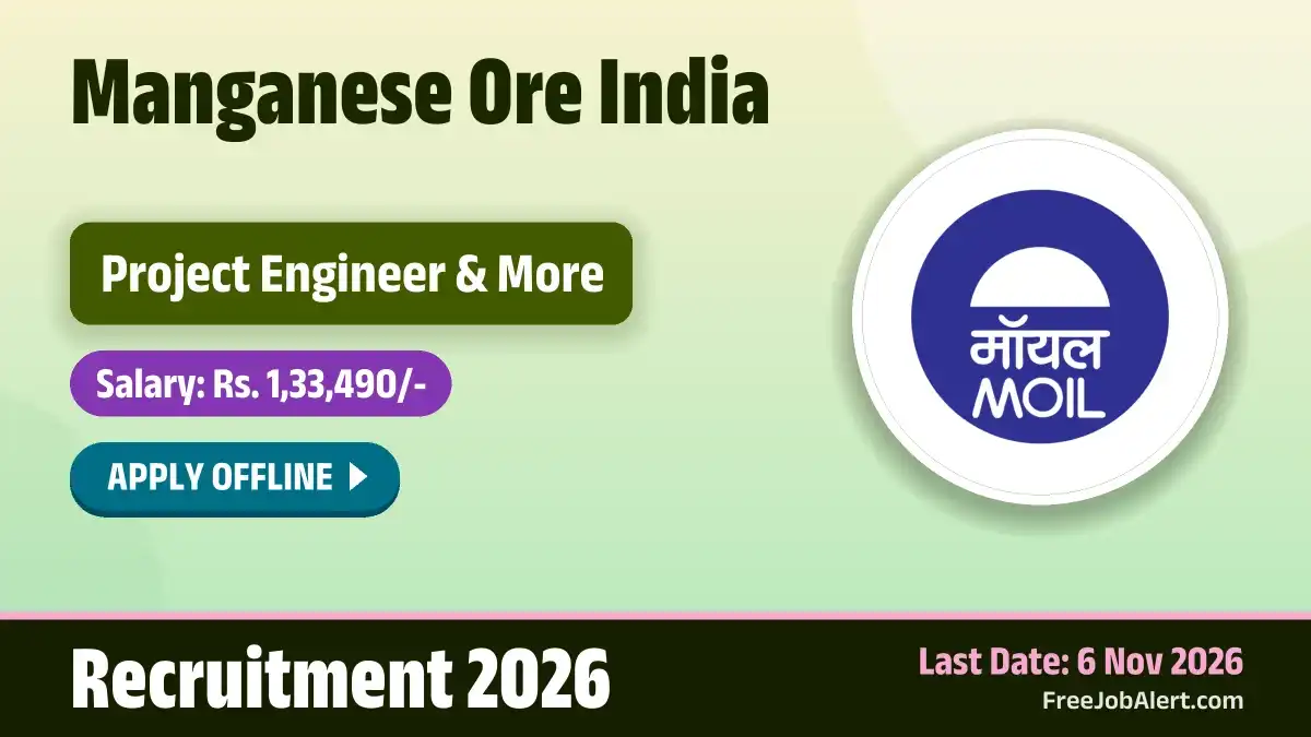 MOIL Recruitment 2026 – Apply Offline for 7 Project Engineer, Senior Project Engineer Posts