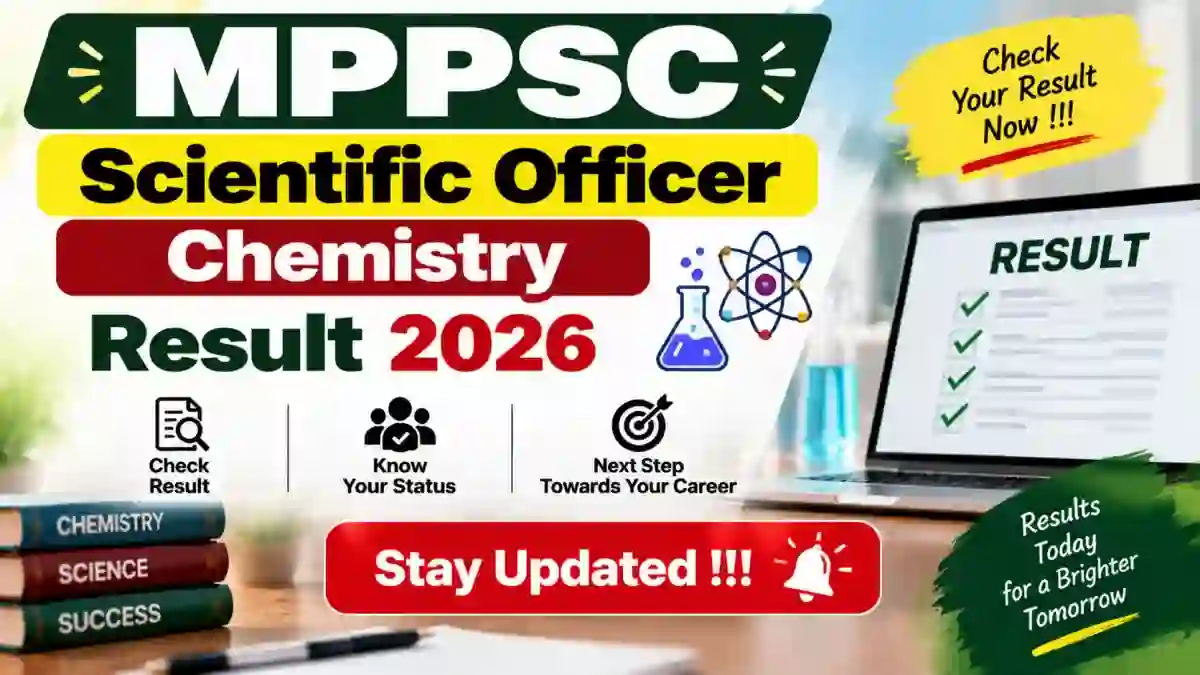 MPPSC Scientific Officer Result 2026 - Check Selection List and Interview Marks at mppsc.mp.gov.in