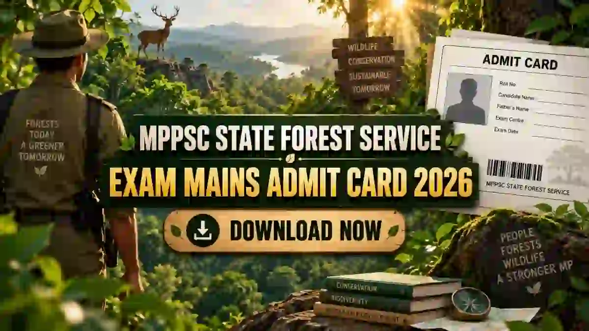 MPPSC State Forest Service Exam Mains Admit Card 2026 Out - Download Hall Ticket at mppsc.mp.gov.in