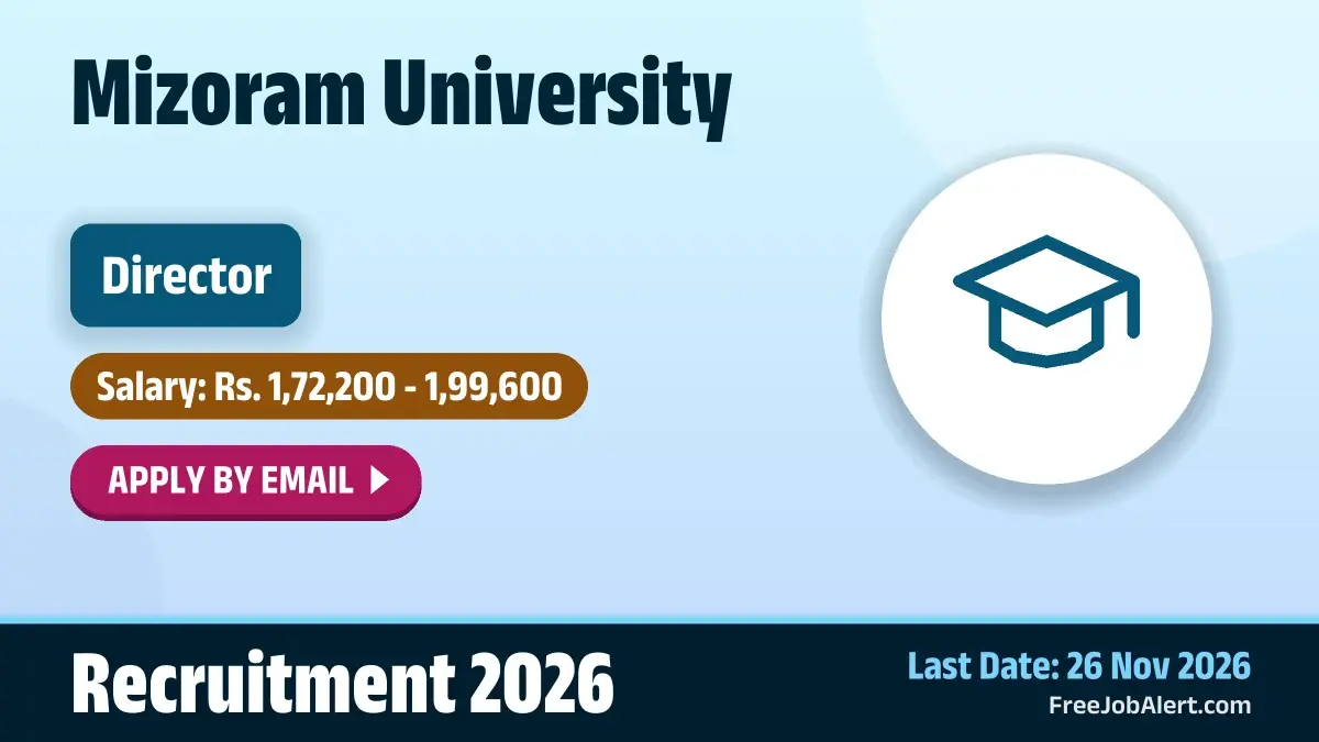 MZU Director Recruitment 2026 – Apply Online MZU Director Recruitment 2026 – Apply Online