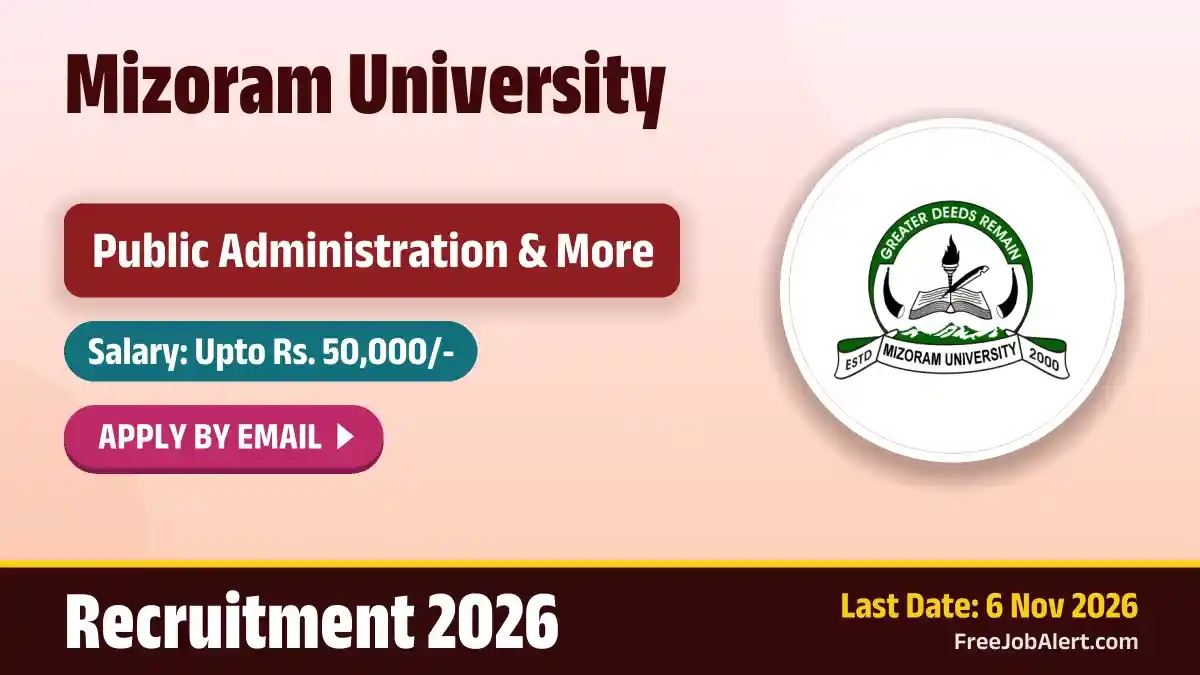 MZU Guest Faculty Recruitment 2026 – Apply Online MZU Guest Faculty Recruitment 2026 – Apply Online