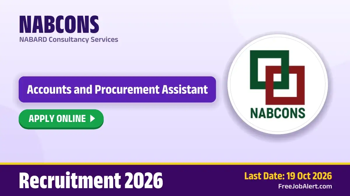 NABCONS Accounts and Procurement Assistant Recruitment 2026 – Apply Online