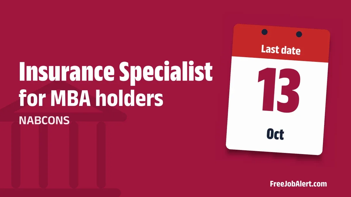 NABCONS Insurance Specialist Recruitment 2026 – Apply Online