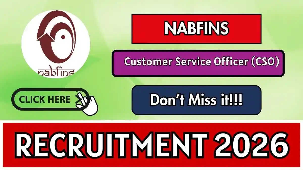 NABFINS Customer Service Officer (CSO) Recruitment 2026 - Apply Online