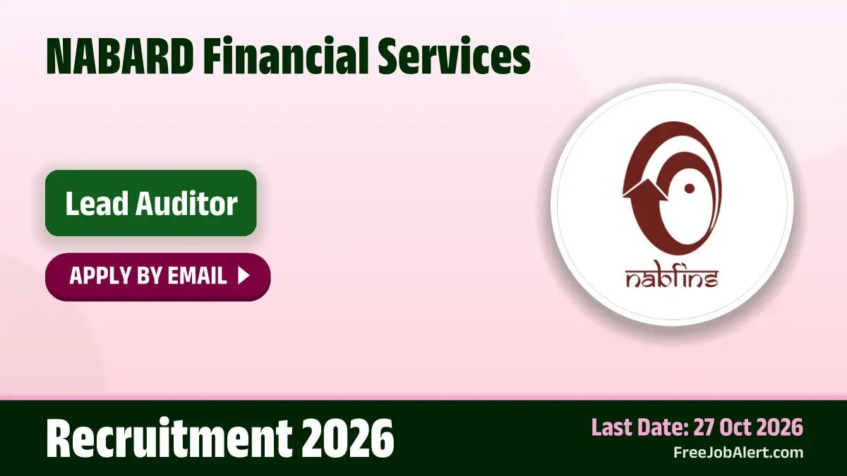NABFINS Lead Auditor Recruitment 2026 – Apply Online