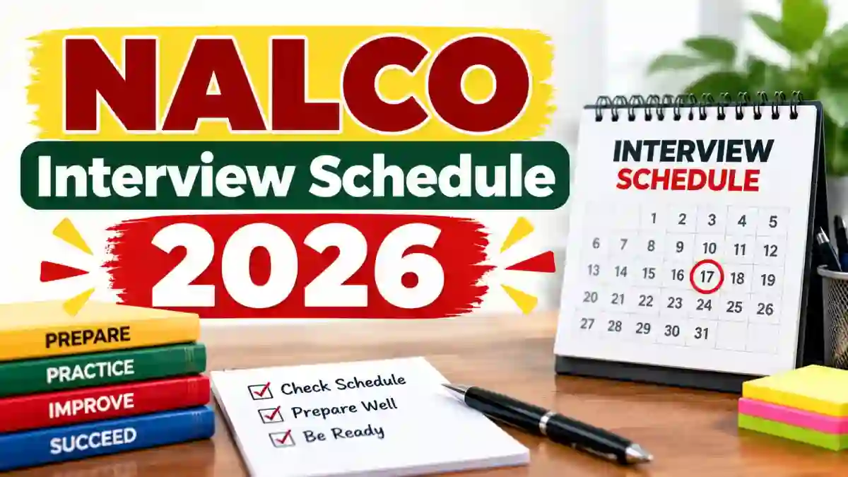 NALCO Interview Schedule 2026 - Check Medical Officer & Specialist Dates and PI Schedule NALCO Interview Schedule 2026 - Check Medical Officer & Specialist Dates and PI Schedule