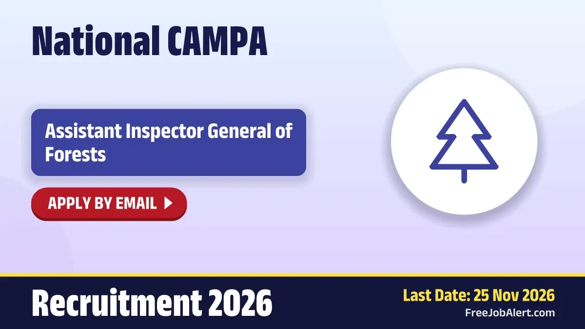 National CAMPA Assistant Inspector General of Forests Recruitment 2026 – Apply Online
