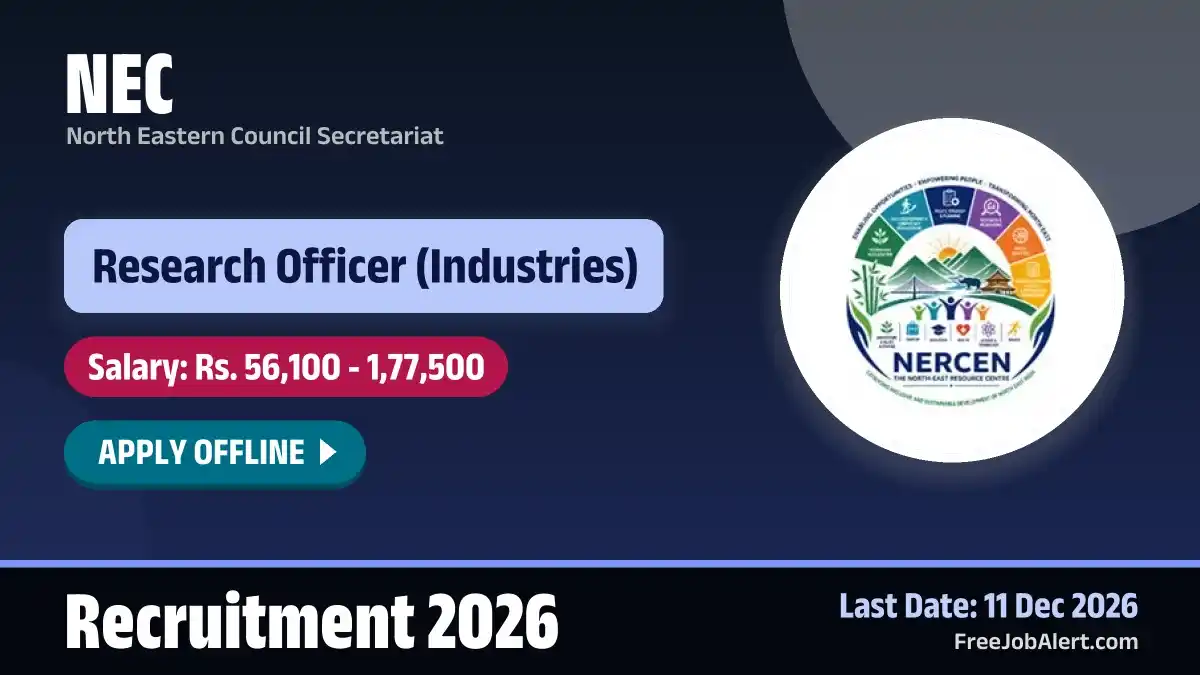 NEC Research Officer Recruitment 2026 – Apply Offline NEC Research Officer Recruitment 2026 – Apply Offline