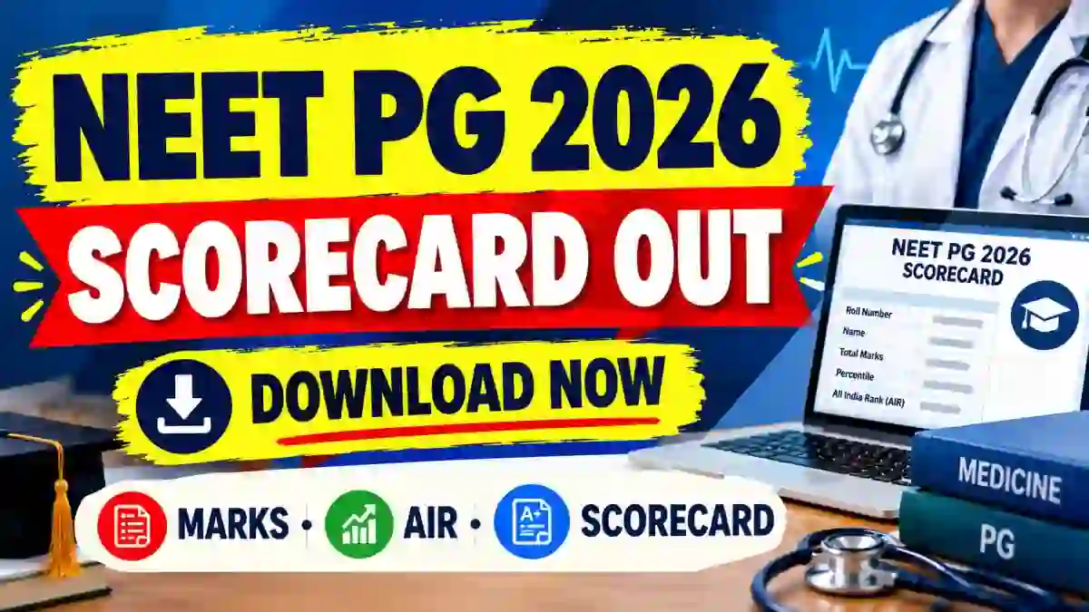 NEET PG Scorecard 2026 Out - Download Online at nbe.edu.in NEET PG Scorecard 2026 Out - Download Online at nbe.edu.in