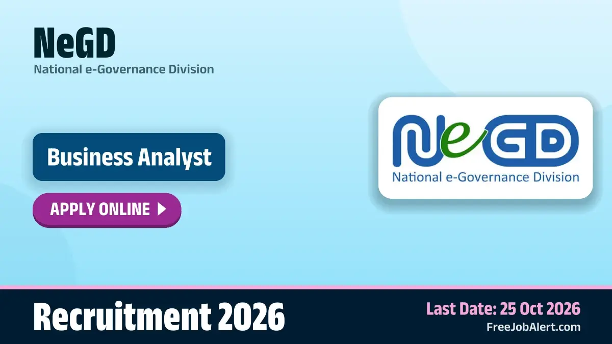 NeGD Business Analyst Recruitment 2026 – Apply Online