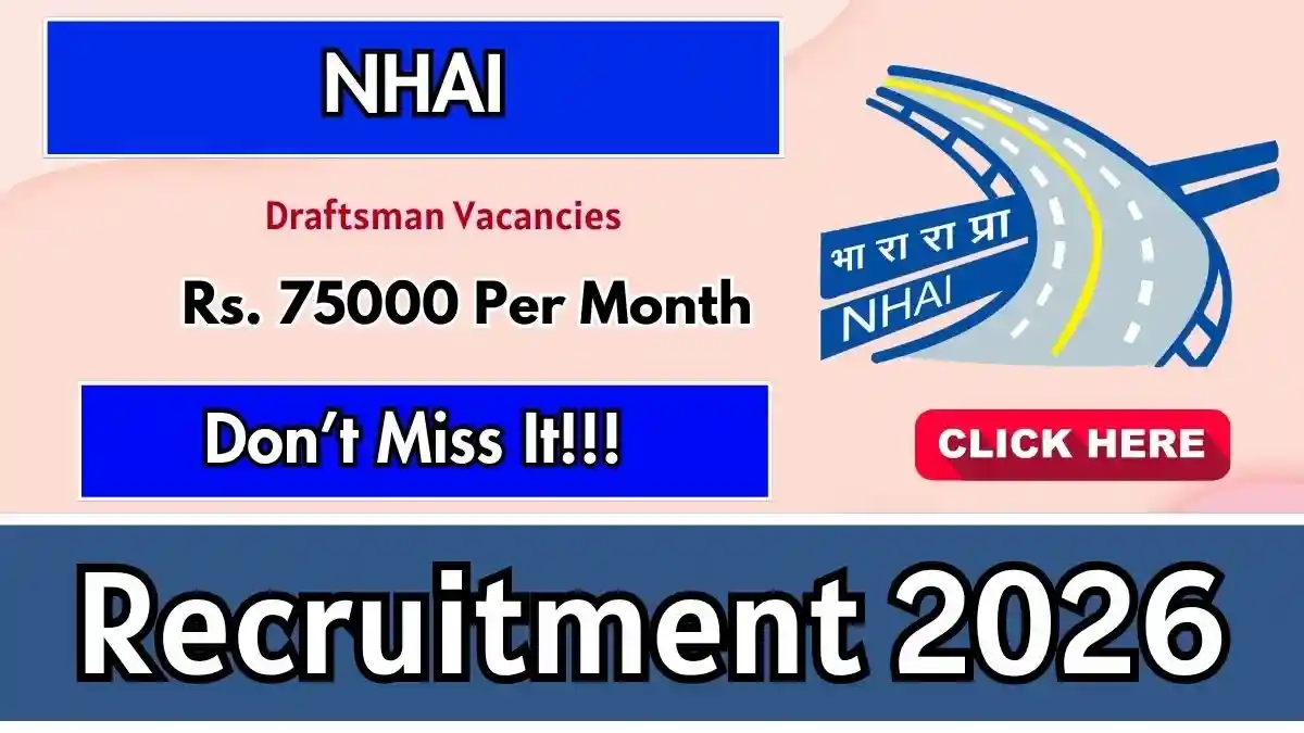NHAI Draftsman Recruitment 2026 - Apply Online