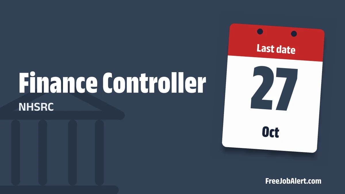 NHSRC Finance Controller Recruitment 2026 – Apply Online