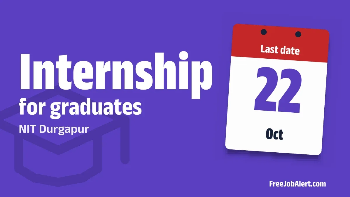 NIT Durgapur Internship Recruitment 2026 – Apply Online