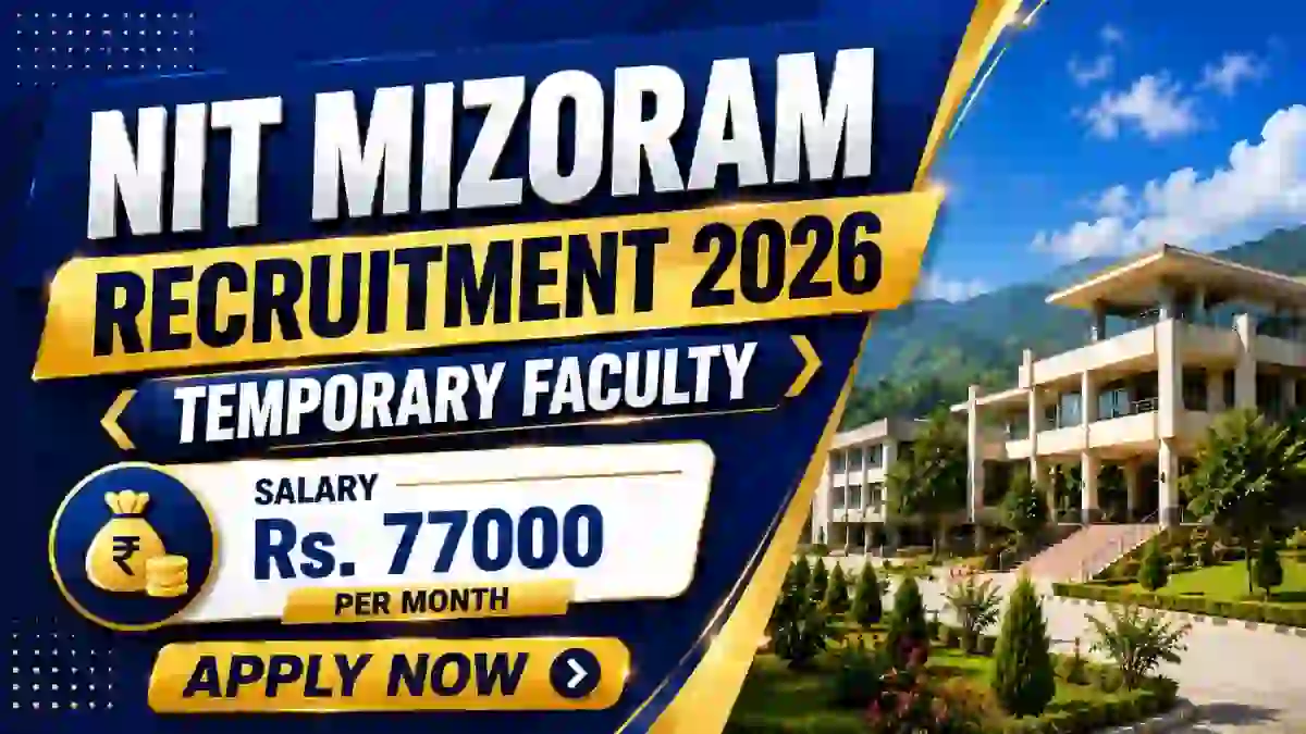 NIT Mizoram Temporary Faculty Recruitment 2026 - Apply Online NIT Mizoram Temporary Faculty Recruitment 2026 - Apply Online